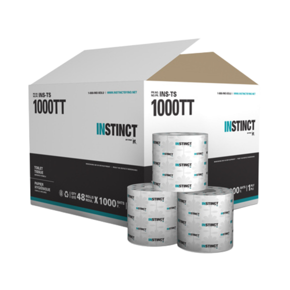 INS481000 - Papier Hygiénique 1 pli - 48 rouleaux, 1000 feuilles