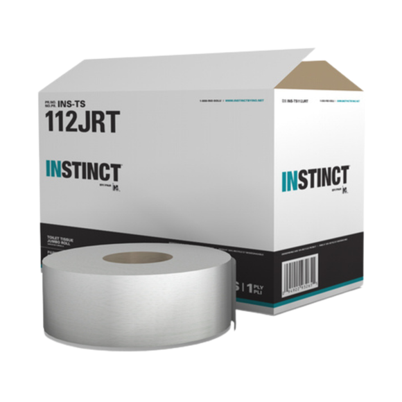 INS-TS-112JRT - Papier Hygiénique 1 pli - 8 rouleaux, 12 Lbs