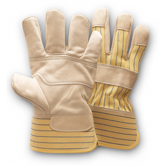 M1400 - Gant en cuir de vache et coton paume doublé à pièce multiple