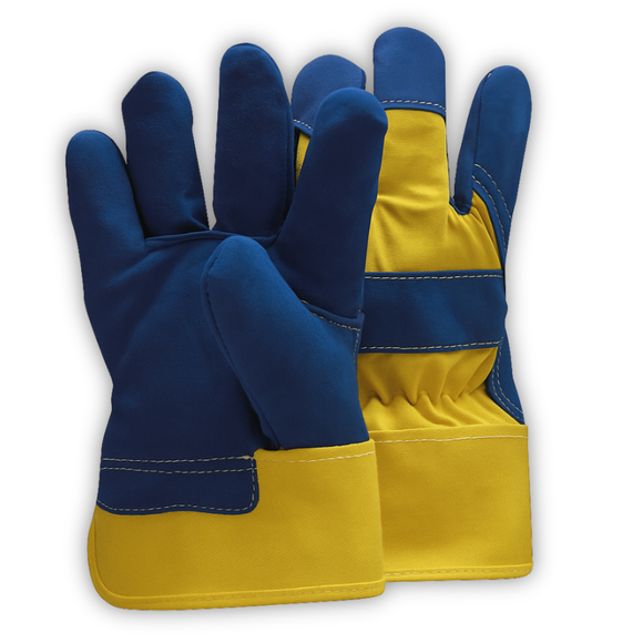 M145-BO - Gant en cuir de vache fendu et coton doublé en mouton synthétique