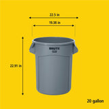Contenant Brute gris - 20 gallons