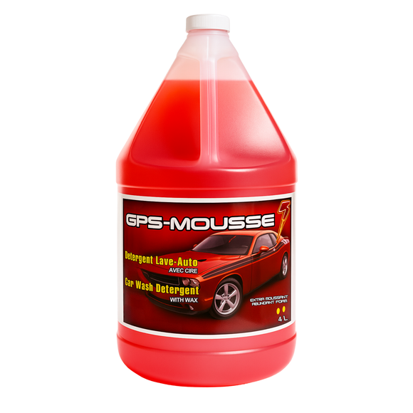 GPS-MOUSSE - Savon pour Autos et Camions avec Cire - 4L