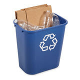 Poubelle recyclage de bureau bleu - 28 pintes