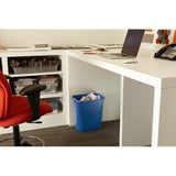 Poubelle recyclage de bureau bleu - 28 pintes
