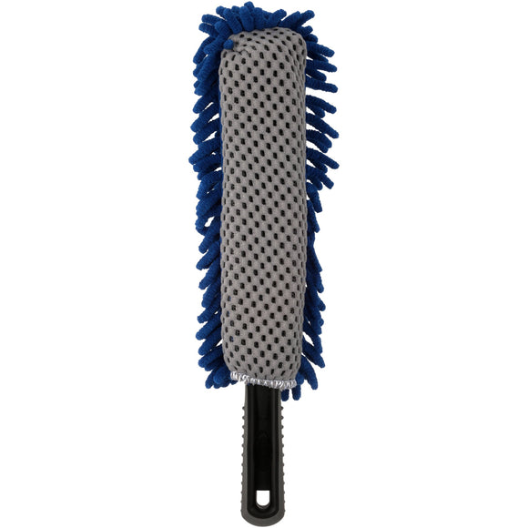 Brosse à jantes en microfibre bleu