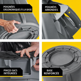 Contenant Brute gris - 20 gallons