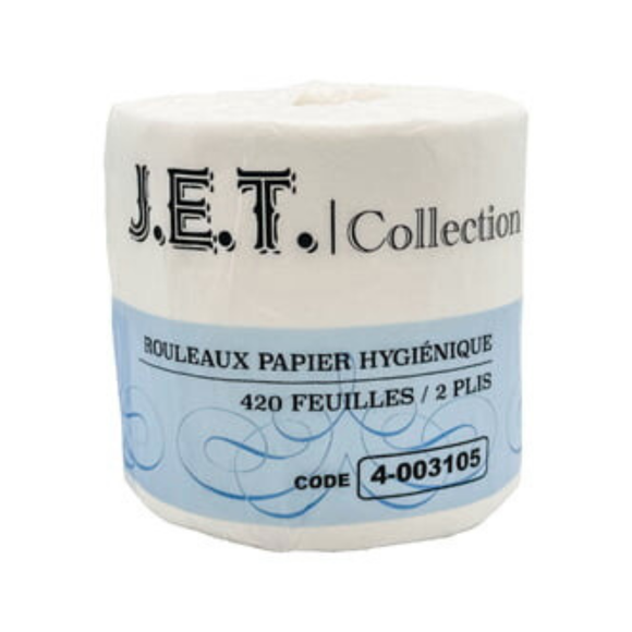 JET-420 - Papier Hygiénique JET 2 plis - 48 rouleaux, 420 feuilles