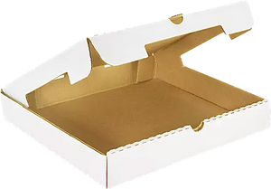 Boite à Pizza en carton 1'' 3/4 Blanc - 50/caisse