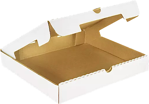 Boite à Pizza en carton 1'' 3/4 Blanc - 50/caisse