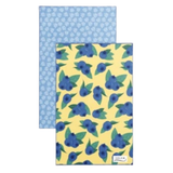 Solem Linge à vaisselle en microfibre deluxe - Les Bleuets ( Lot de 2 )