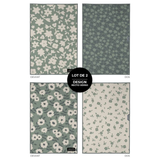 Solem Linge à vaisselle en microfibre deluxe - Herbier Sauvage ( Lot de 2 )