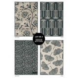 Solem Linge à vaisselle en microfibre deluxe - Fleurs de Velours ( Lot de 2 )