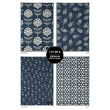 Solem Linge à vaisselle en microfibre deluxe - Nature Indigo ( Lot de 2 )