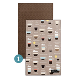 Solem Linge à vaisselle en microfibre deluxe - Passion Café ( Lot de 2 )