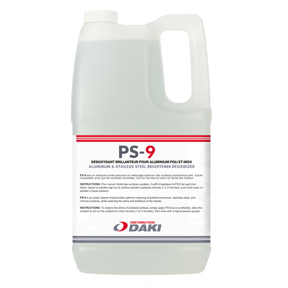 PS-9 - Acide pour Aluminium Poli et Inox - 4L