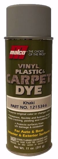 Teinture MALCO pour vinyle, plastique et tapis :  Khaki 11 oz
