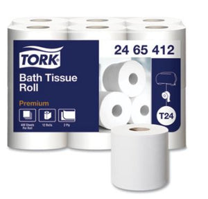 2465412 - Papier Hygiénique Tork prenium - 12 rouleaux, 400 feuilles