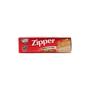 ZIPPER - Sacs Refermables pour Sandwich 6.5" x 6" - 50/bte