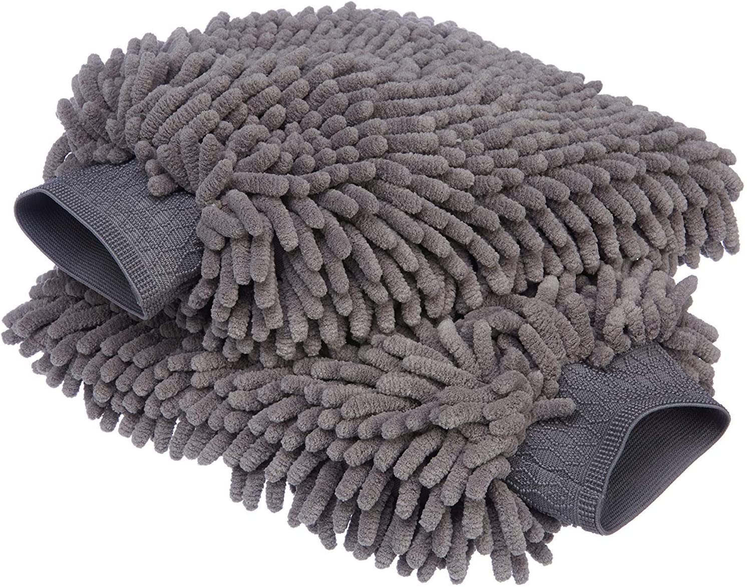 Lot De 6 Mitaines De Lavage Auto Microfibre Double Face - Bleu Vert Orange - Super Absorbantes