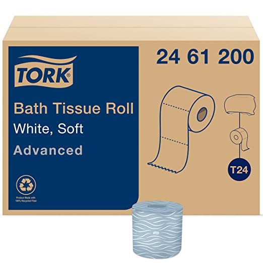 2461200 - Papier hygiénique 2 plis Tork Advanced - 80 rouleaux, 500 feuilles