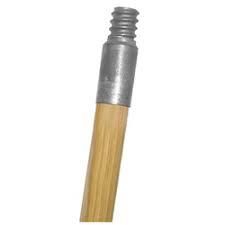 Manche en bois verni 54 pouces bout avec filet de  métal