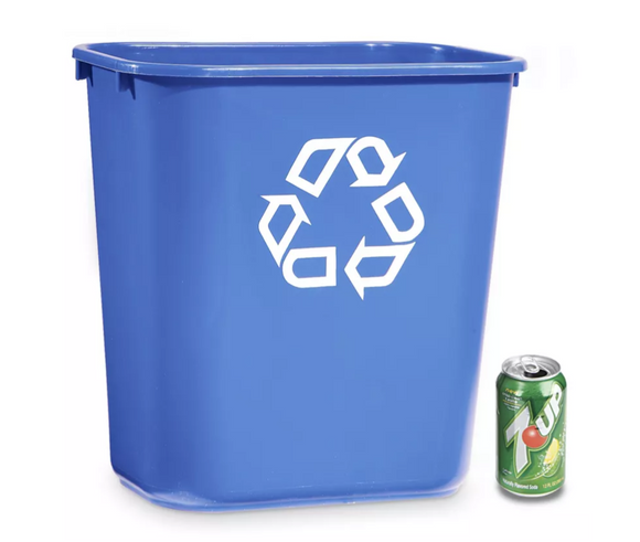 RU2956-BL - Poubelle recyclage de bureau bleu - 26,6L