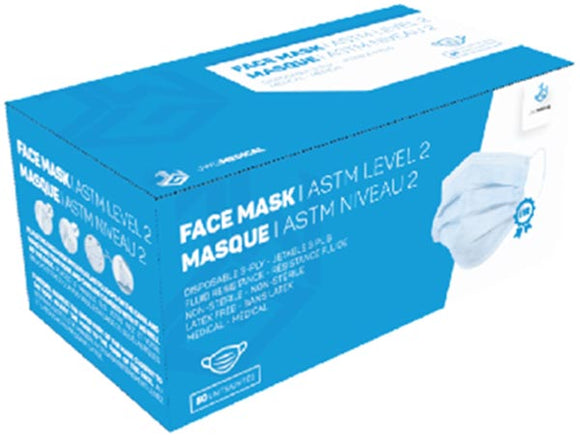 Masque médicaux jetables niveau 2 (50/ boîtes)